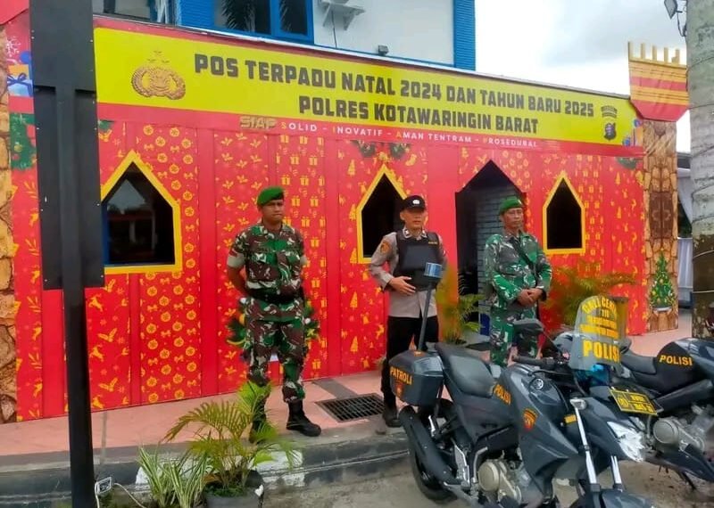 Jelang Nataru, Aparat Gabungan Berjaga di Pos Terpadu Wilayah Pangkalan Bun