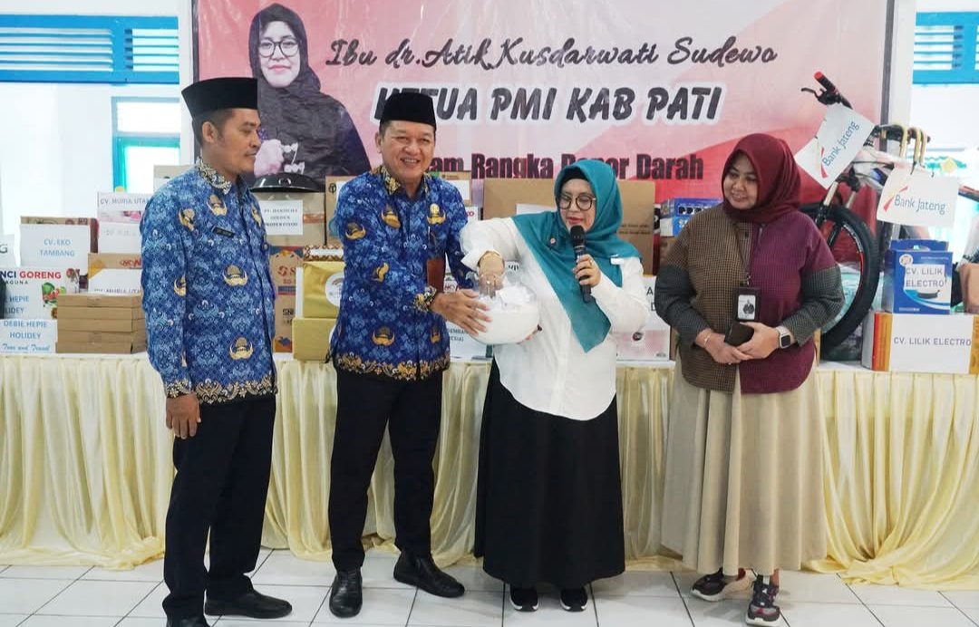 PMI dan Disperkim Pati Gelar Donor Darah, Ratusan Peserta Antusias Ikut Berpartisipasi