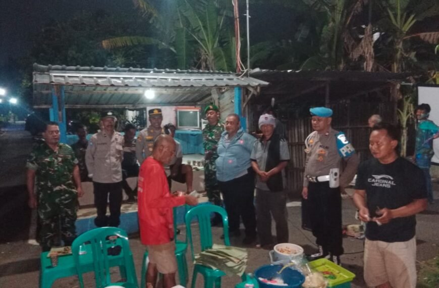 Polsek Wedarijaksa Gelar Patroli Bersama Forkopimcam dan Monitoring Satkamling