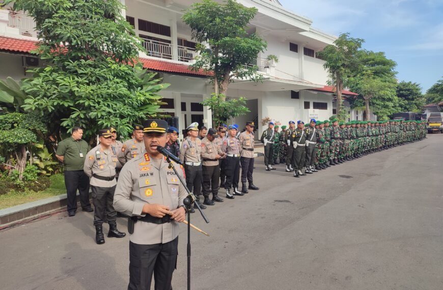 Apel Kesiapsiagaan Polresta Pati Sambut Sidang Paripurna Hak Angket DPRD