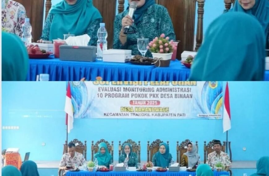 Ketua I TP PKK Kabupaten Pati Lakukan Monev di Wilayah Kecamatan Trangkil