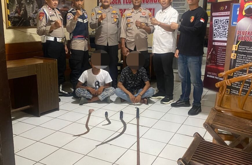 Polsek Tlogowungu Cegah Tawuran, Dua Remaja Gangster Diamankan Bersama Senjata Tajam