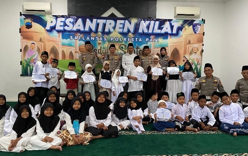 Ramadan Penuh Makna, Satlantas Polresta Pati Edukasi Tertib Berlalu Lintas Lewat Pesantren Kilat
