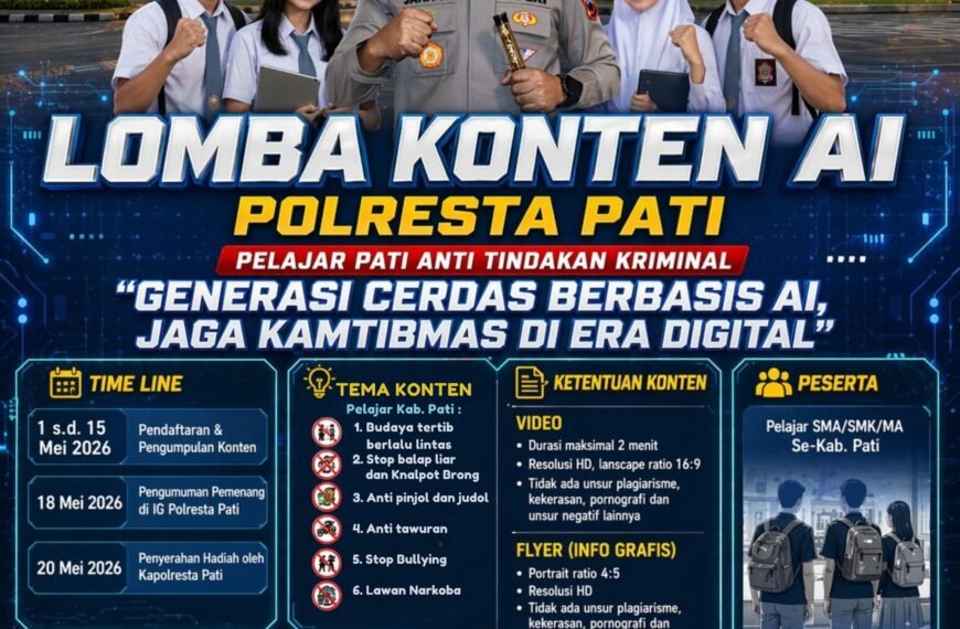 Polresta Pati Gelar Lomba Konten AI 2026, Ajak Pelajar Jadi Garda Depan Kamtibmas Digital