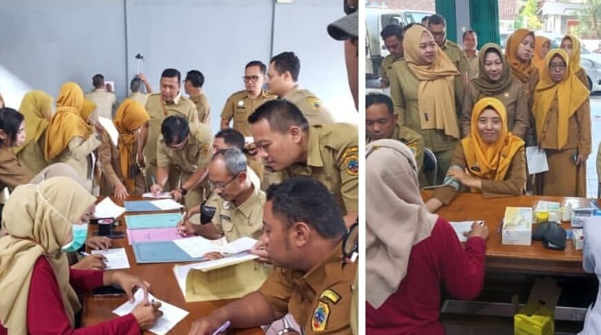 Seluruh Pegawai Dinas Pekerjaan Umum dan Penataan Ruang Melaksanakan Pemeriksaan Kesehatan Gratis Serentak