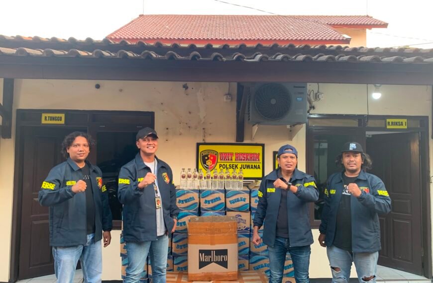 Polisi Gagalkan Peredaran 1.063 Botol Arak Bali di Juwana, Diduga Akan Didistribusikan ke Sejumlah Titik