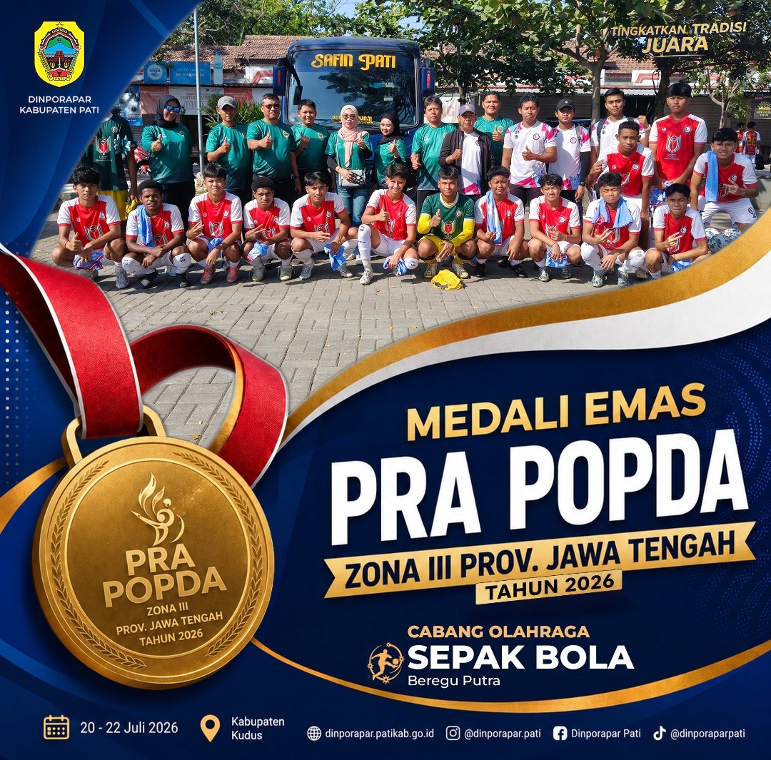 Tiga Cabang Olahraga Kabupaten Pati Lolos ke Popda Jawa Tengah 2026