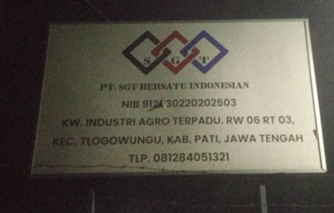 PT SGT Bersatu Indonesia Disorot, Dugaan Belum Lengkapi Perizinan Dilaporkan ke Polresta Pati